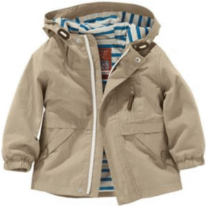 Kids Beige Utility Jacket with Hood