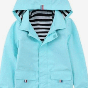 Kids Light Blue Waterproof Rain Jacket