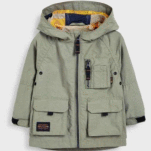 Kids Teal Hooded Windbreaker Jacket