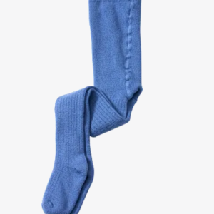 Thermal tights with ribbed texture, blue, size 110/116, 1 piece